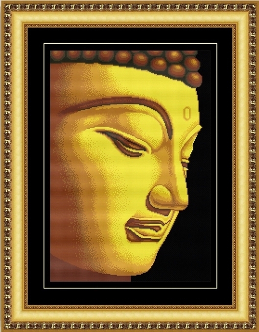 ชุดภาพติดคริสตัลกลม ลายพระพุทธรูป (งานติดเต็มภาพ) ขนาด 35*50 ซม. คริสตัลกลม 20 สี อุปกรณ์ครบชุด