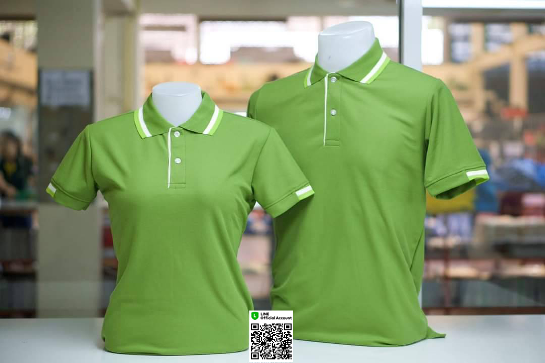 PLEN POLOเสื้อโปโล เสื้อคอปก เสื้อยูนิฟอร์ม เขียวมะกอก