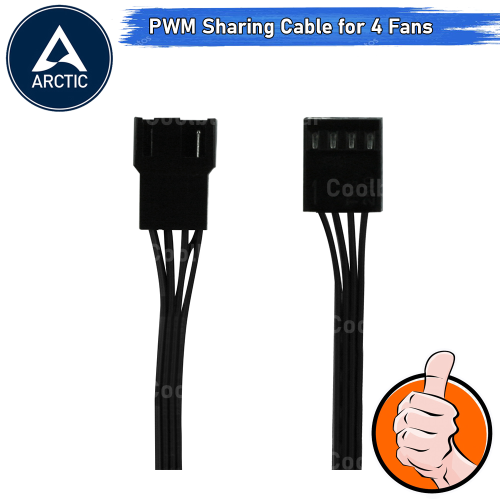 [CoolBlasterThai] Arctic 4-Pin PWM Fan Splitter Cable (PWM Sharing Cable for 4 Fans) ประกัน 2 ปี