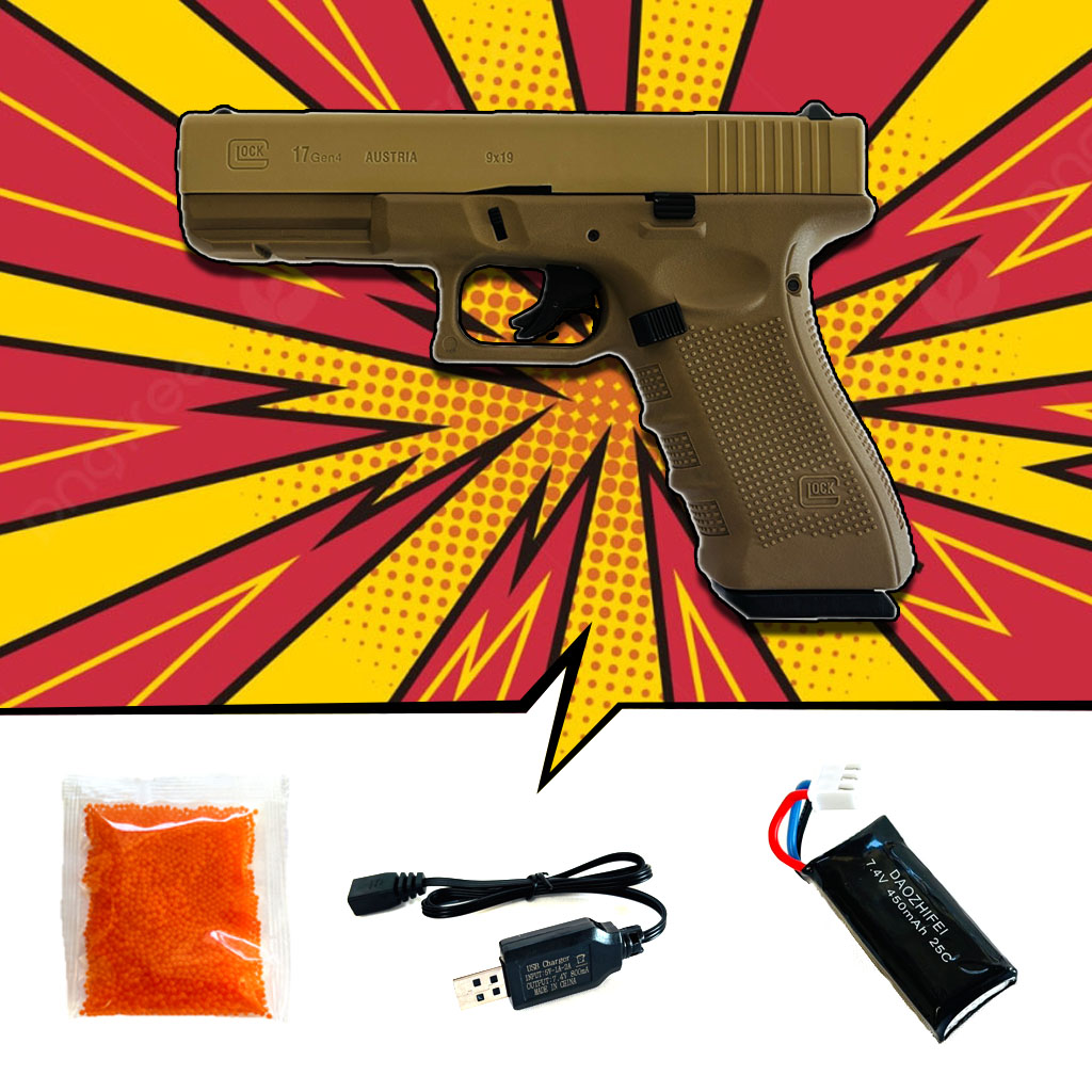 ปืนเจล ปืนเจลไฟฟ้า รุ่น Glock17 (Semi&Blowback)