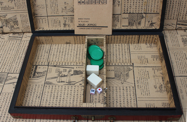 ชุดไพ่นกกระจอกกล่องหนัง