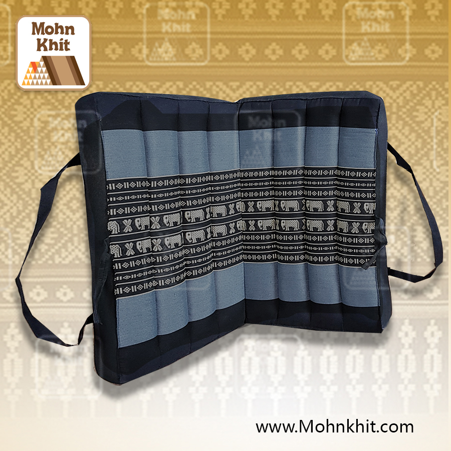 เบาะรองนั่ง เบาะรองนั่งพับเก็บได้ เบาะรองนั่งระนาดผ้าขิด สินค้า OTOP ขนาด 50x50x7Cm//Seat cushions Khit fabric.