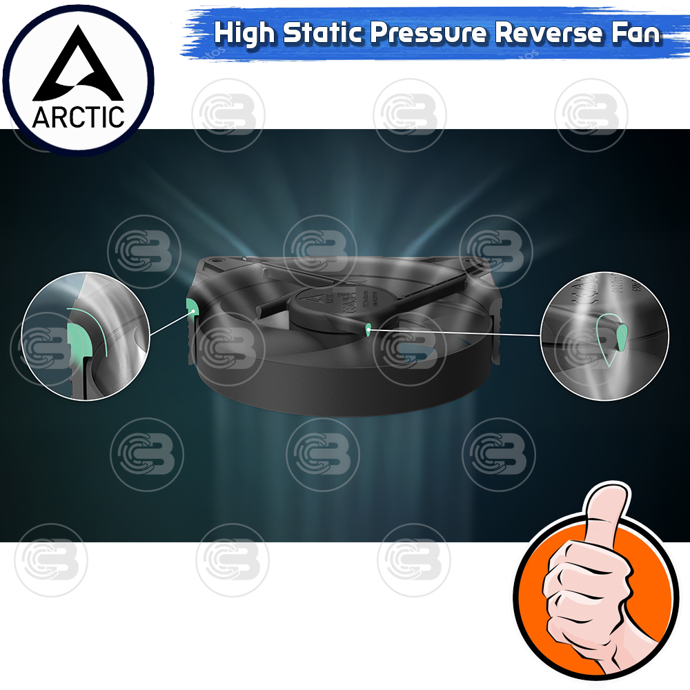[CoolBlasterThai] ARCTIC P14 PRO REVERSE PST BLACK (140 mm.) X3 Value Pack PC Fan Case ประกัน 6 ปี