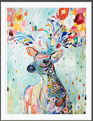 อุปกรณ์งานฝีมือ diy ครอสติสคริสตัลภาพวาดงานศิลป์รูปกวาง