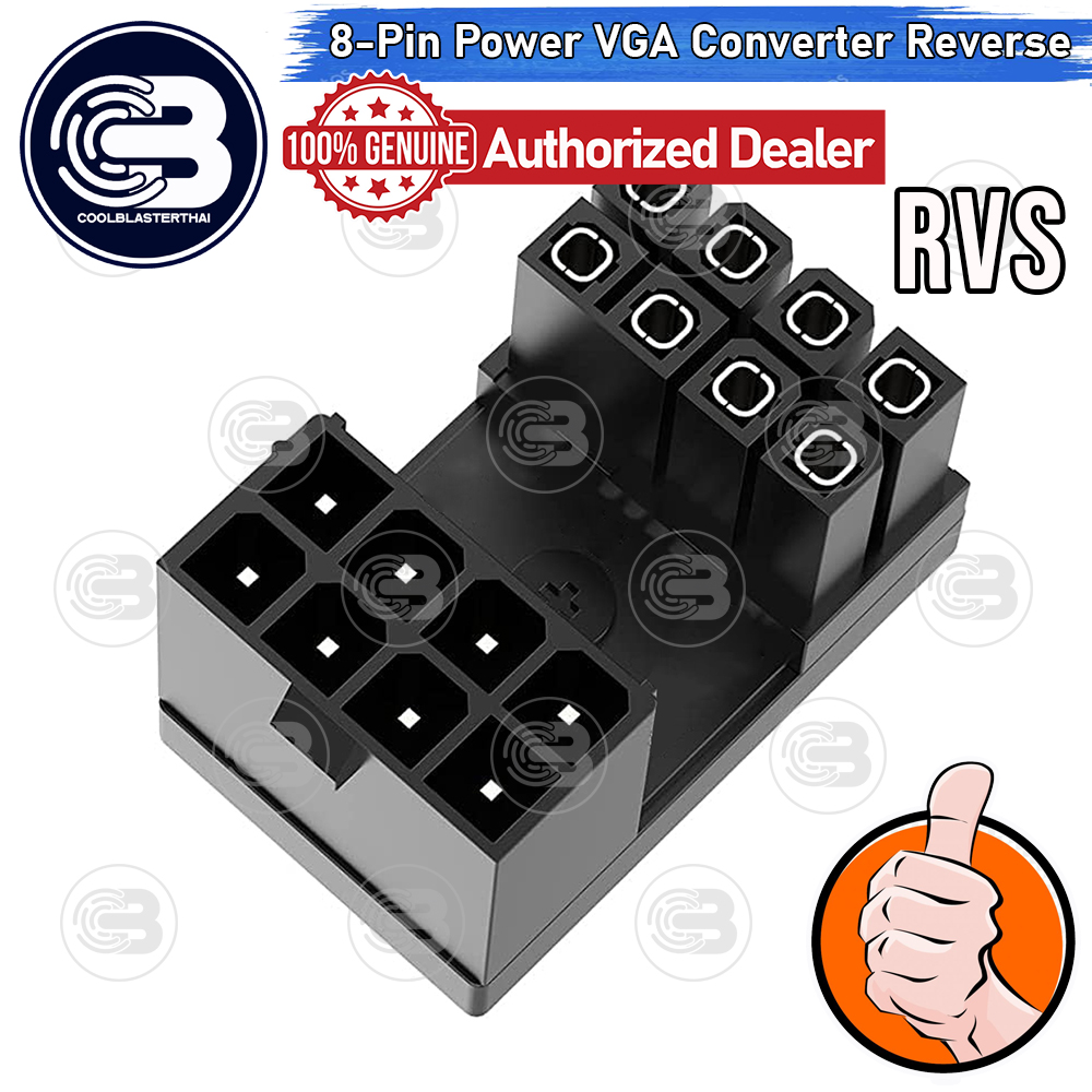 [CoolBlasterThai] Cable Management GPU 8 Pin U-TURN 180 Degree Connector (REVERSE) BLACK