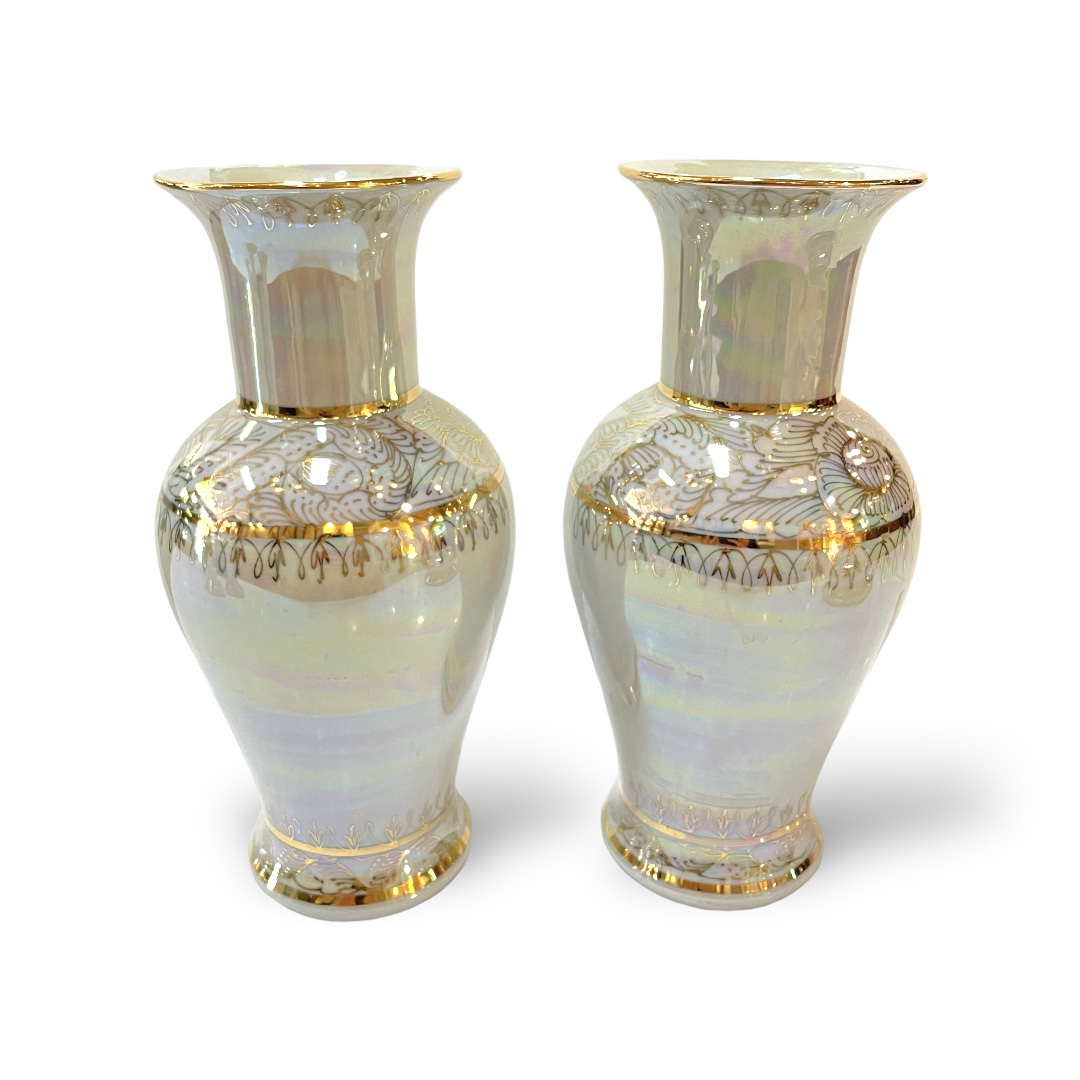 ชุดเบญจรงค์ สีขาวมุก ขนาด 10 นิ้ว