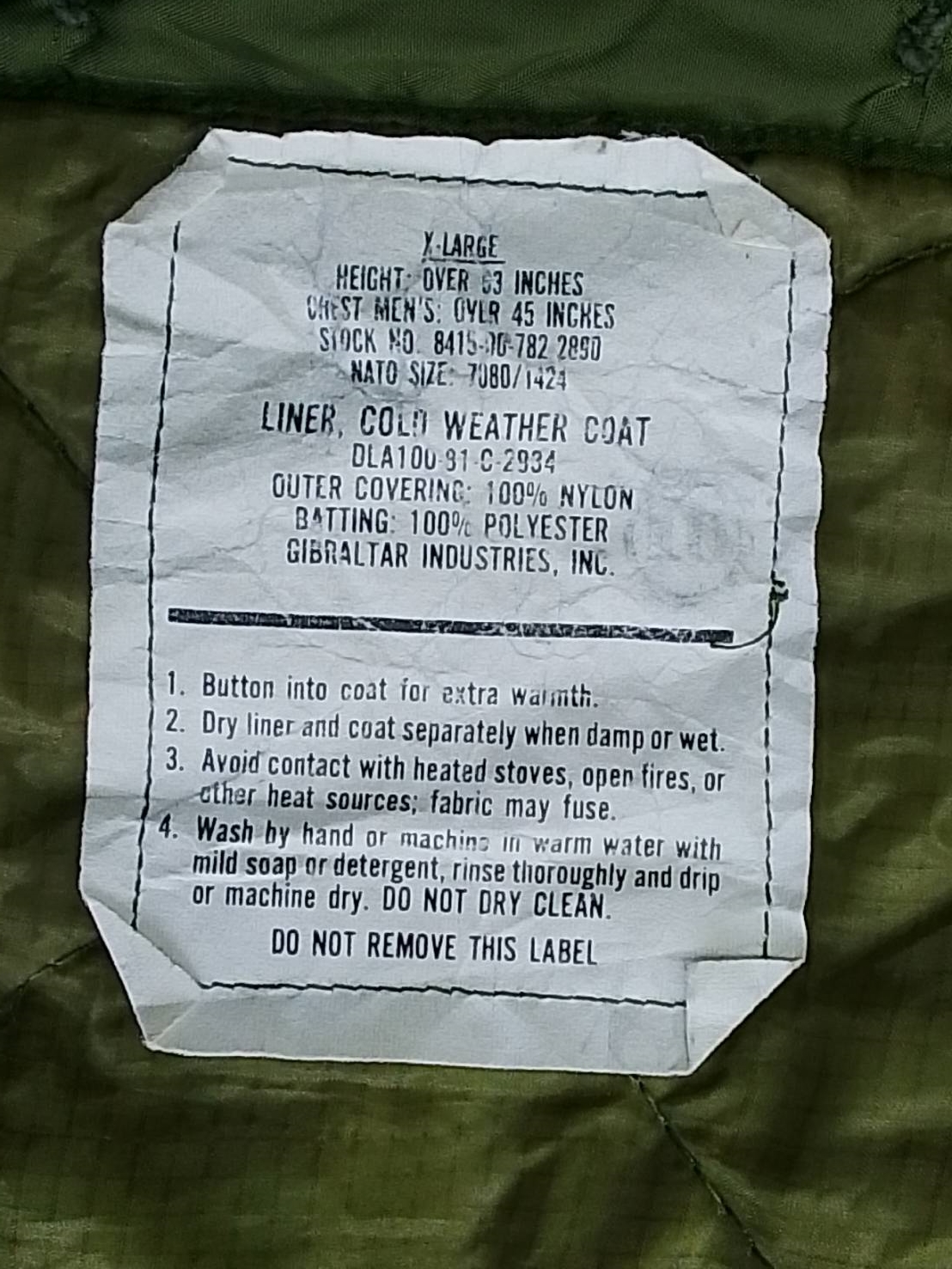 เสื้อซับใน M65 XL