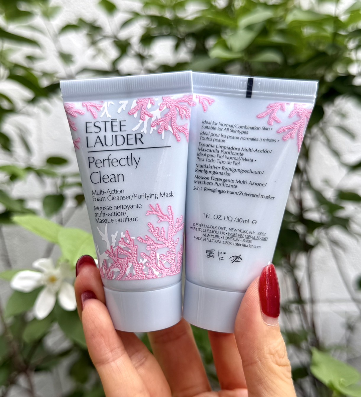 โฟม Estee Lauder Perfectly Clean Multi-Action Foam Cleanser/Purifying Mask 30ml. (1หลอด)