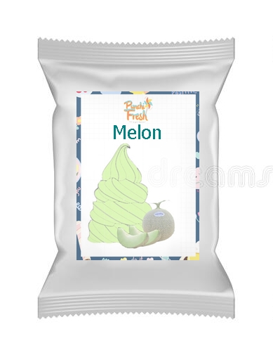 ผงไอศกรีมซอฟต์เสิร์ฟ soft serve สูตรพรีเมี่ยมสำเร็จรูป รสเมล่อน