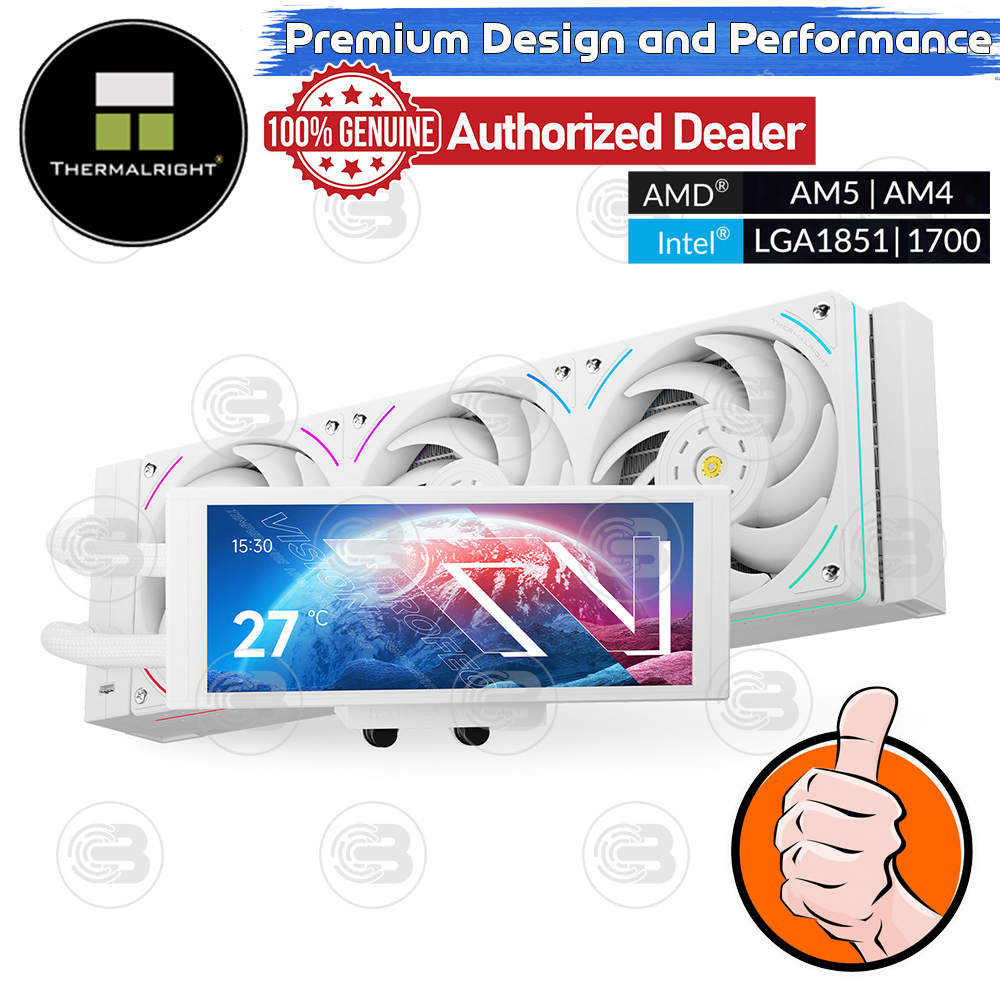 [CoolBlasterThai] Thermalright Trofeo Vision 360 ARGB WHITE AIO Liquid CPU Cooler (AM5/LGA1851 Ready) ประกัน 6 ปี