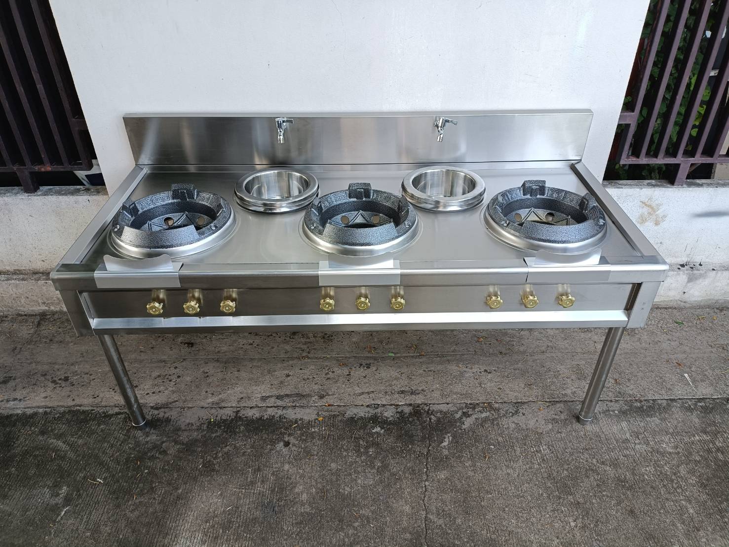 เตาแรงดันสแตนเลสหัวดำ super turbo แบบ 3 หัว