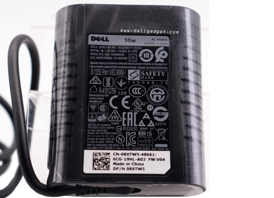 Adapter Dell latitude 5175 7275 แท้ 30W Type C สายชาร์จ Dell 5175 สายชาร์จ Dell 7275 สายชาร์จ Dell แท้ ประกันศูนย์ Dell Thailand ราคาไม่แพง