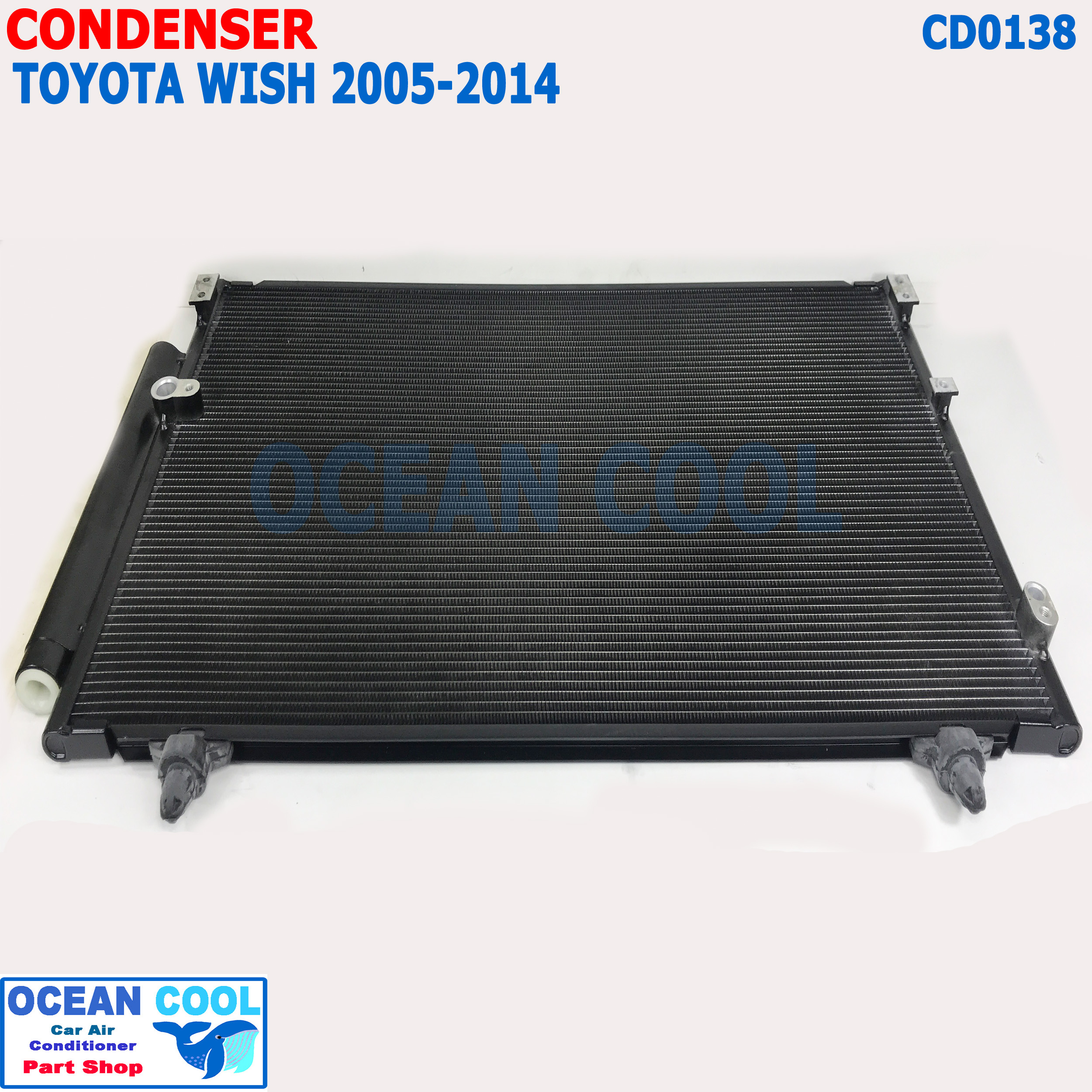 แผงแอร์ โตโยต้า วิช รุ่น 1-2 2005 - 2014 CD0138 CONDENSER FOR TOYOTA WISH 2005 -2014 Wish รังผึ้งแอร์ คอยล์ร้อน อะไหล่ แอร์ รถยนต์