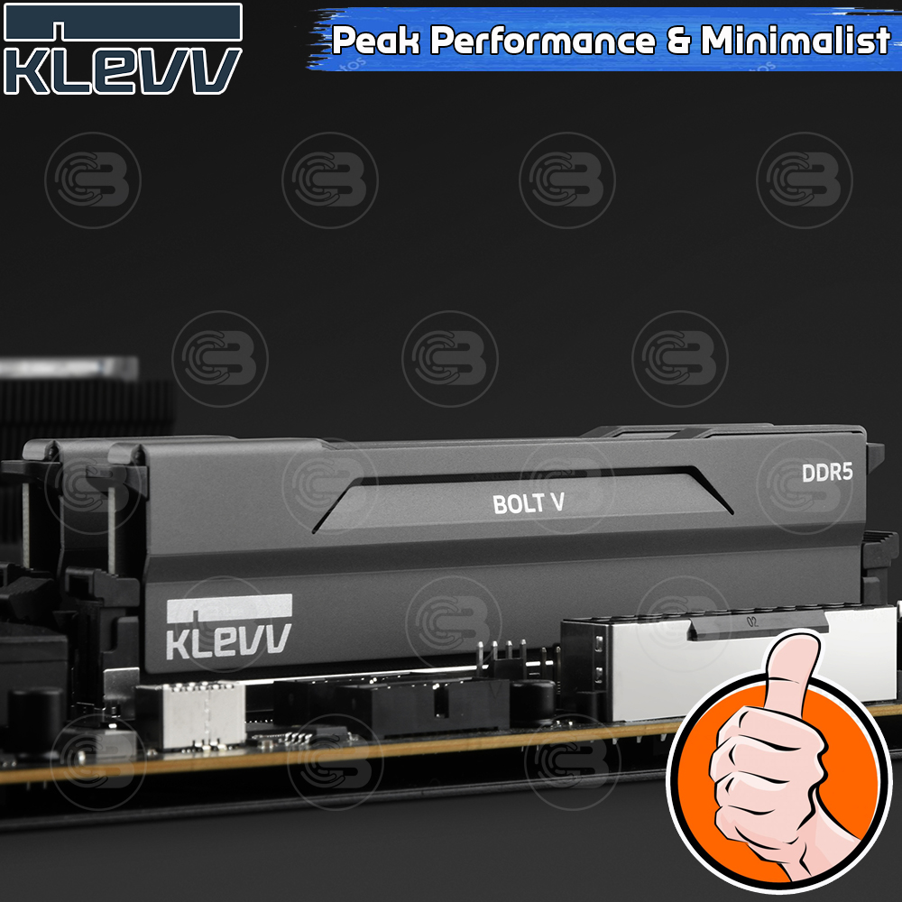 [CoolBlasterThai] KLEVV BOLT V Charcoal Grey 32GB (16GBx2) DDR5-6000 CL28-36-36 (LT-Warranty)