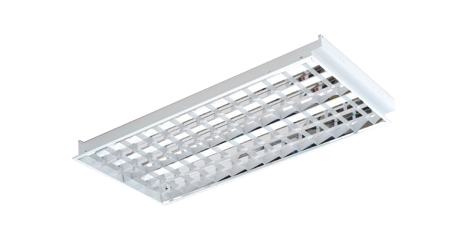 โคมตะแกรงฝังฝ้า 3x18W ขนาด กว้าง 605 x ยาว 645 x สูง 80 mm.