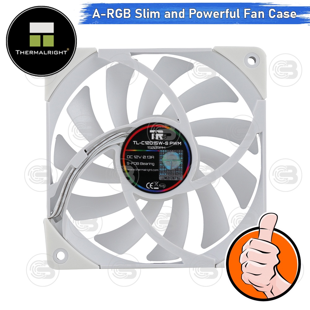 [CoolBlasterThai] Thermalright TL-C12015W-S A-RGB Slim Fan Case (size 120 mm.) ประกัน 3 ปี