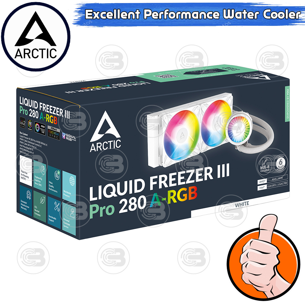 [CoolBlasterThai] ARCTIC Liquid Freezer III PRO 280 A-RGB White (All-In-One CPU Water Cooler) (LGA1851/1700/AM5/AM4)