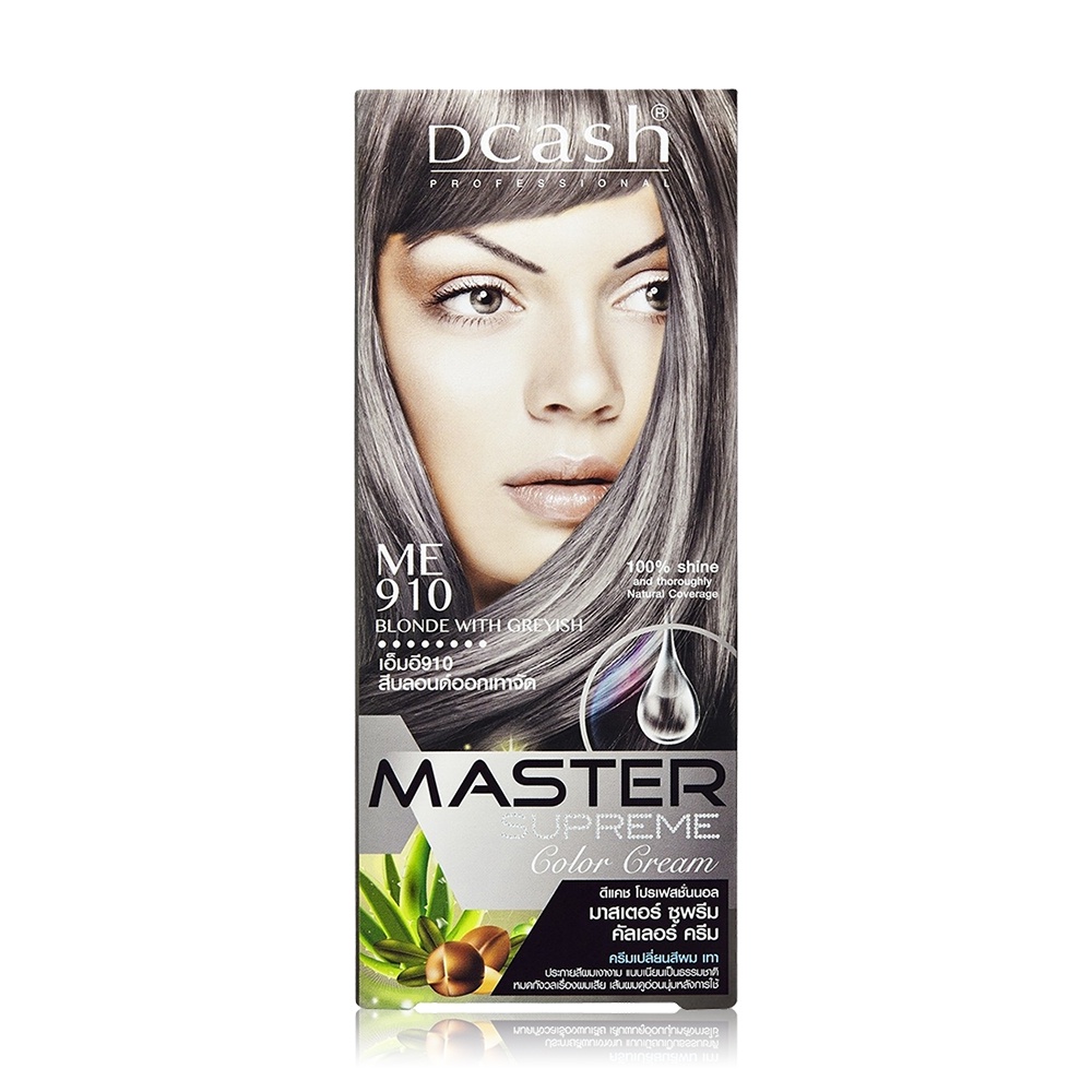 แท้พร้อมส่ง○ (โทนสีเทา) DCASH MASTER SUPREME COLOR CREAM Reflect ASH ดีแคช โปรเฟสชั่นนอล มาสเตอร์ ซูพรีม ย้อมผม