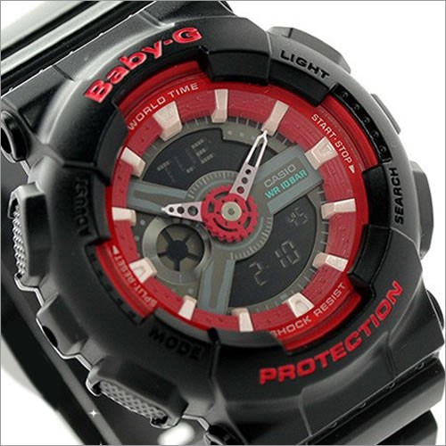 CASIO BABY-G นาฬิกาข้อมือ BA-110SN-1ADR - Red/Black