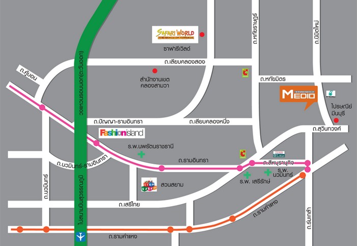 ขายทาวน์โฮม โซนนิมิตรใหม่ หทัยราษฎร์ เชื่อมมีนบุรี รามอินทรา ใกล้แฟชั่นไอส์แลนด์ ซาฟารีเวิลด์ ตลาดหทัยมิตร รถไฟฟ้าสีชมพู : มบ.เมดิโอ้นิมิตรใหม่ Medio Nimitmai : 2 ชั้น 25.6 ตร.วา