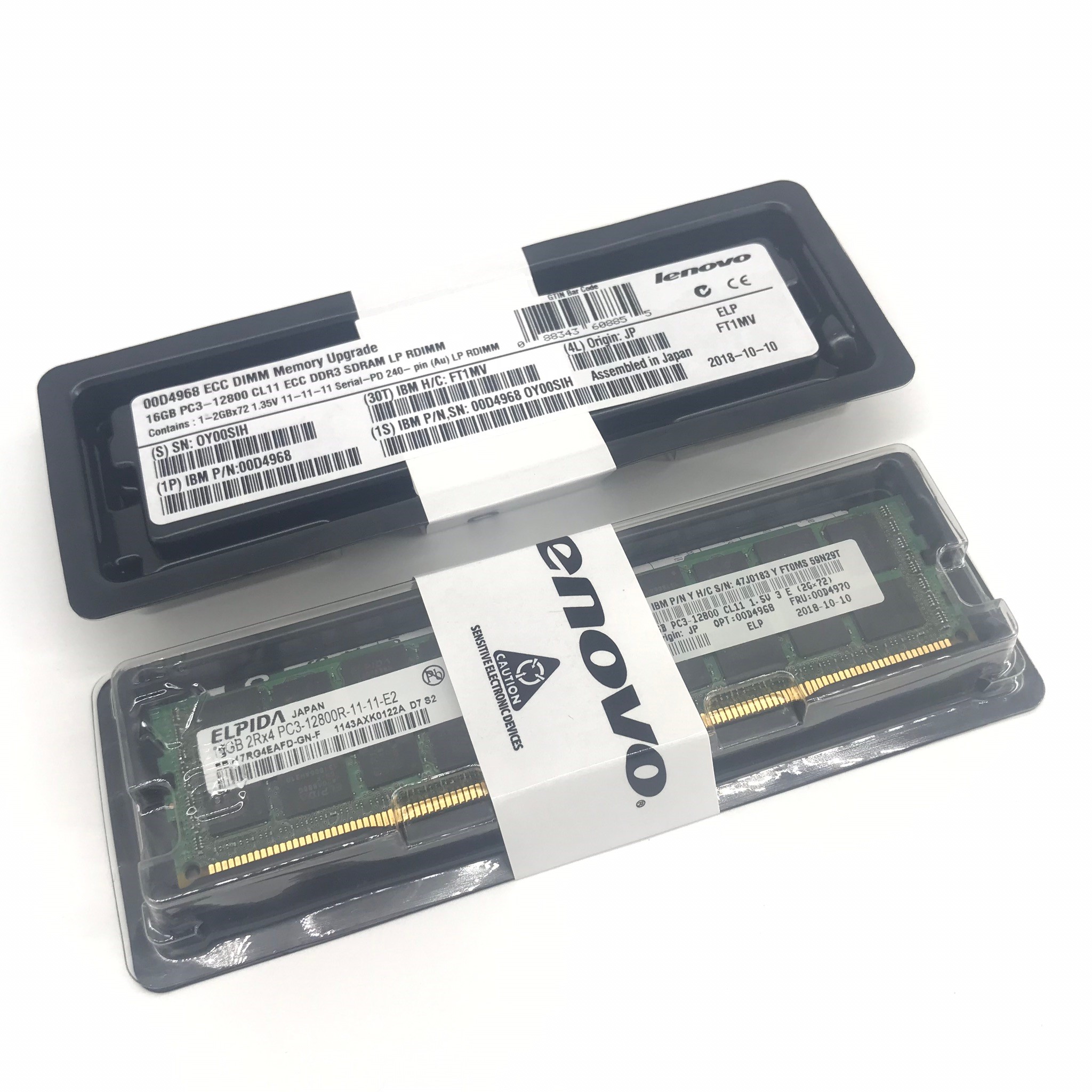 NEW IBM 00D4968 00D4970 [TorCompTH Thailand - ขาย จำหน่าย ราคา] IBM 16GB (1x16GB, 2Rx4, 1.5V) PC3-12800 CL11 ECC DDR3 1600MHz LP RDIMM for IBM x3650 M4