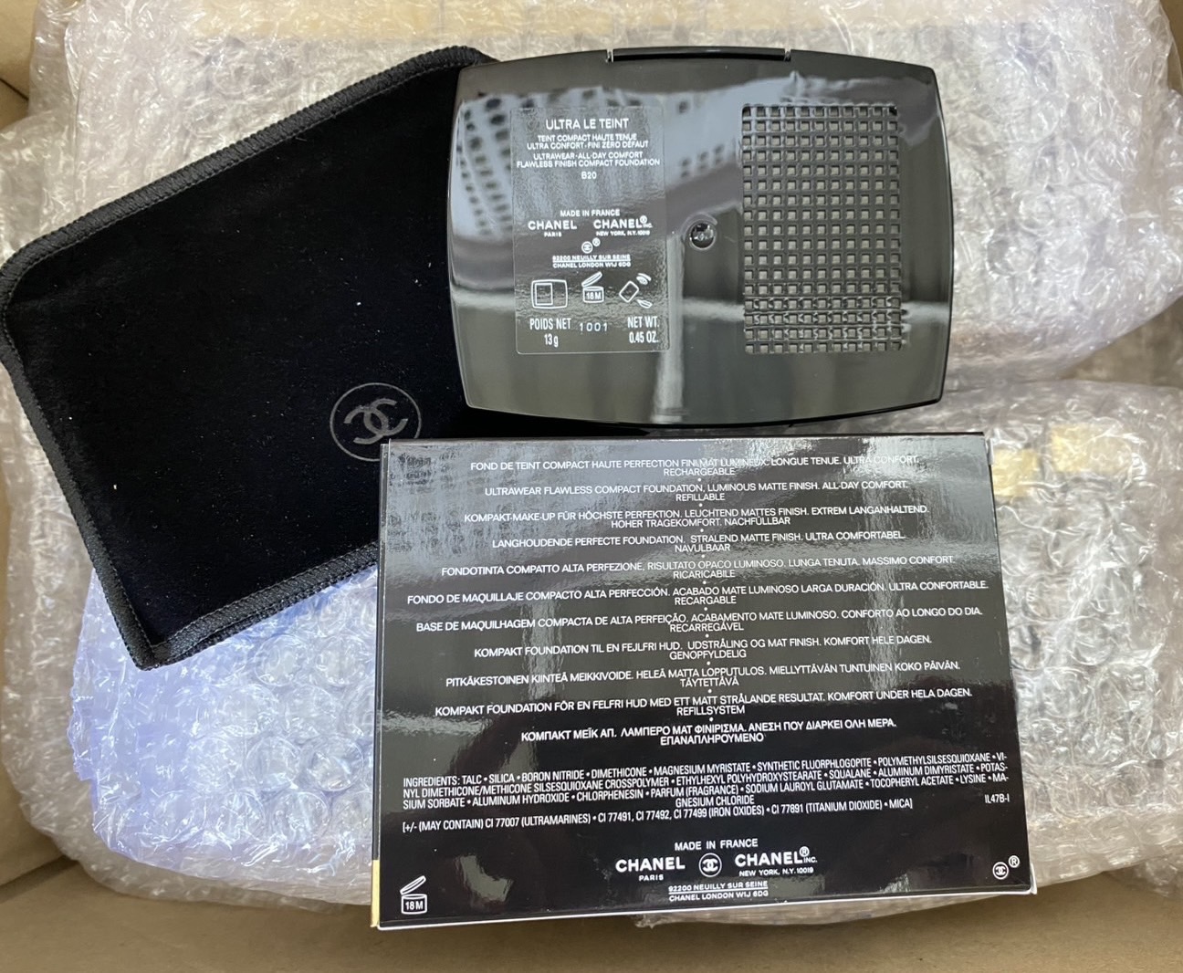 Chanel Le Teint Ultra Tenue Compact Foundation SPF15 13g.– สี B20 แป้งผสมรองพื้น