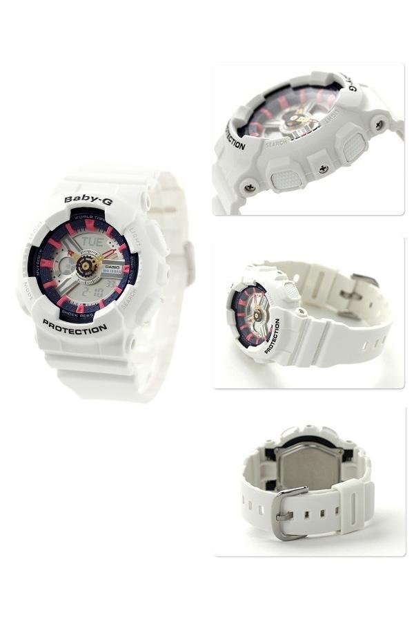 CASIO BABY-G นาฬิกาข้อมือ BA-110SN-7ADR - White