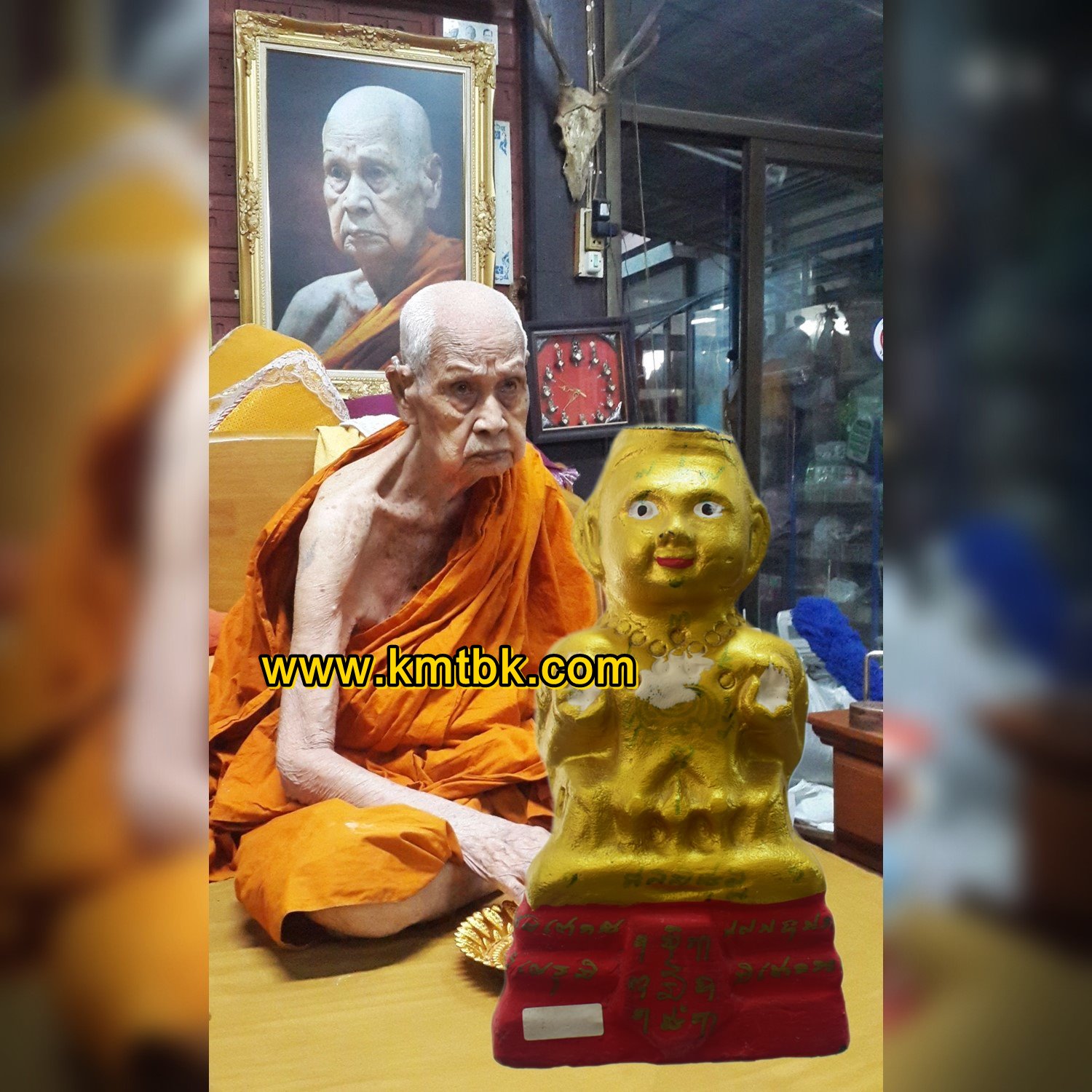 กุมารทองมหารวย หลวงปู่แย้ม วัดสามง่าม จ.นครปฐม ขนาดตั้งบูชา ปี2558 ของแท้จากวัด