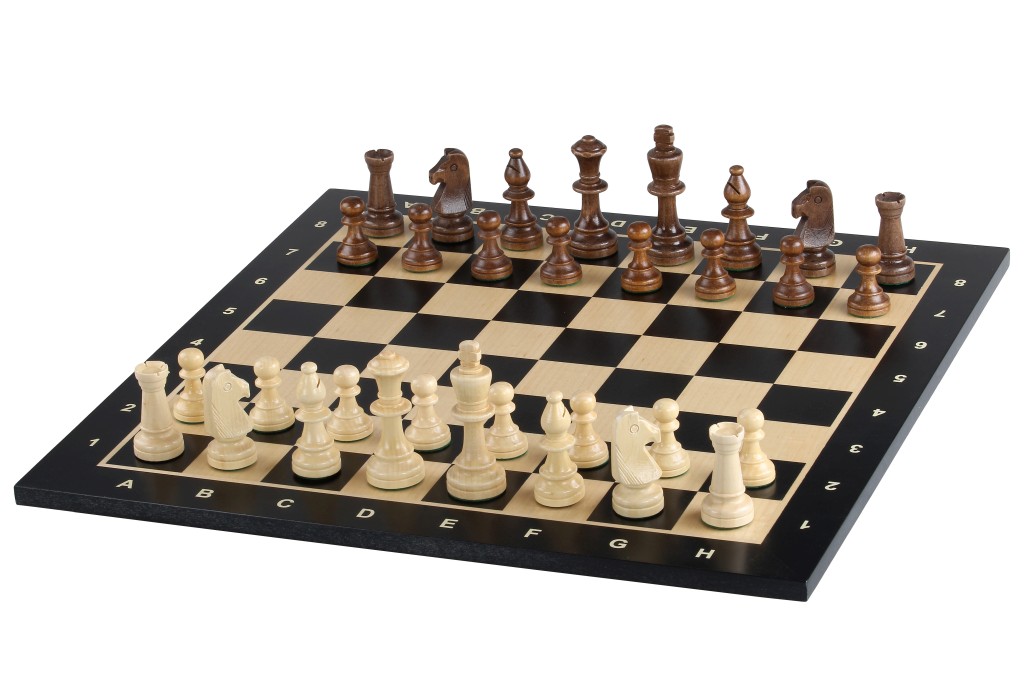 21" Ebony & Maple Wooden Chess Board กระดานหมากรุกสากลไม้Ebony
