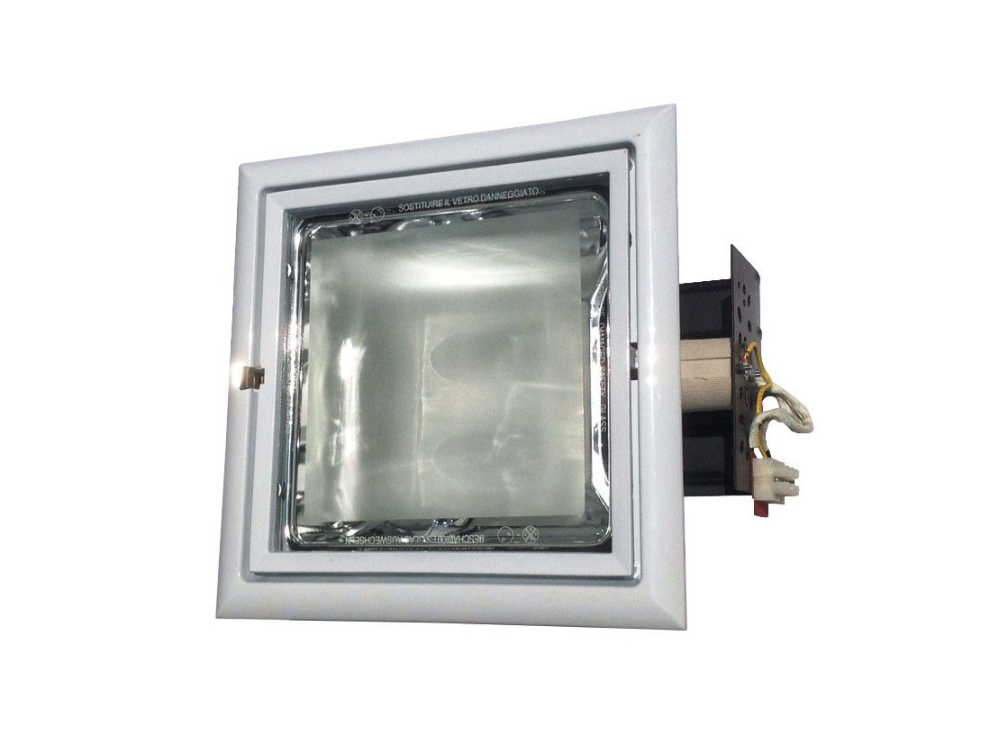โคมดาวน์ไลท์สี่เหลี่ยม ขอบขาว 230 MM. x 230 MM. x 110 MM.