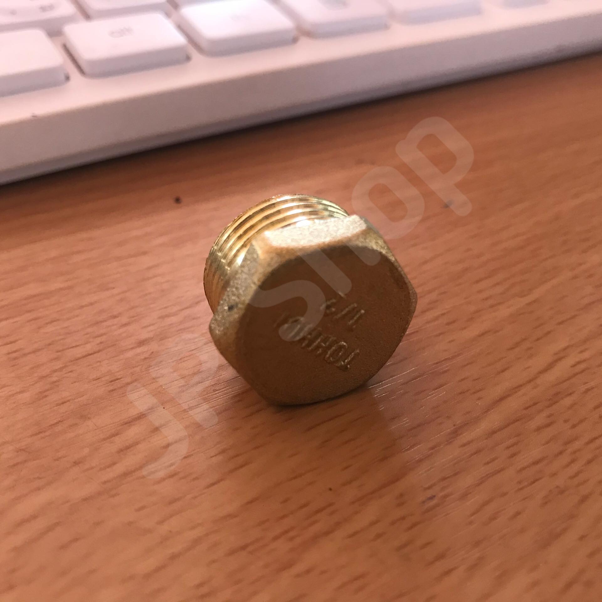 ฝาปิดทองเหลือง ขนาด 4 หุน เกลียวนอก ฝาปิด ทองเหลือง 4 หุน #0854