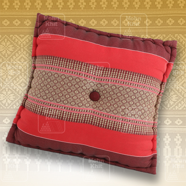 หมอนอิงเจาะกระดุมเล็ก 38x38 Cm, Thai Leaning Cushions backrest Khit, Pillow Small 38x38Cm Kapok100%