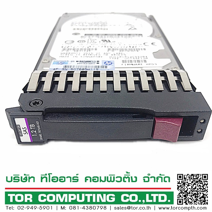 HP J9F48A, 787648-001 [TorCompTH ขาย จำหน่าย ราคา] HP MSA2 1.2TB 12G 10K 2.5IN DP ENT SAS HDD for MSA 2040/2050