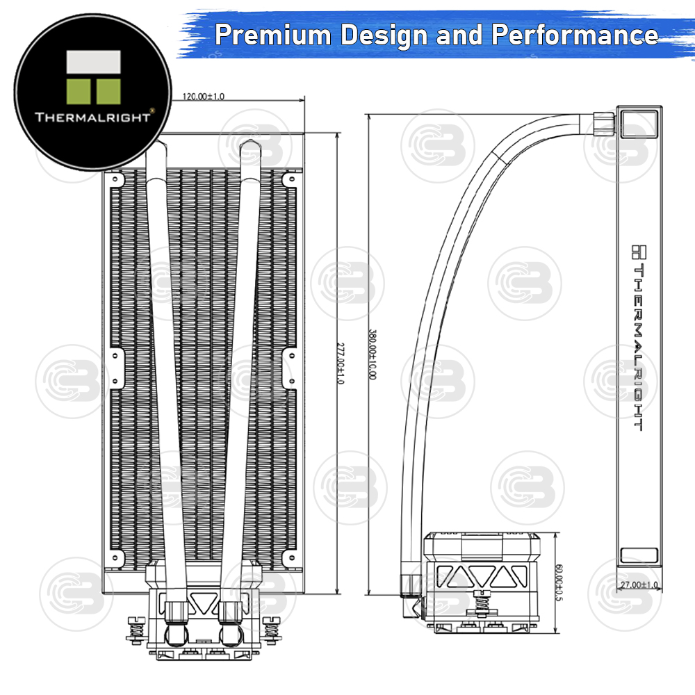 [CoolBlasterThai] Thermalright FROZEN WARFRAME X 240 BLACK (FANLESS) AIO Liquid CPU Cooler (AM5/LGA1851 Ready) ประกัน 5 ปี