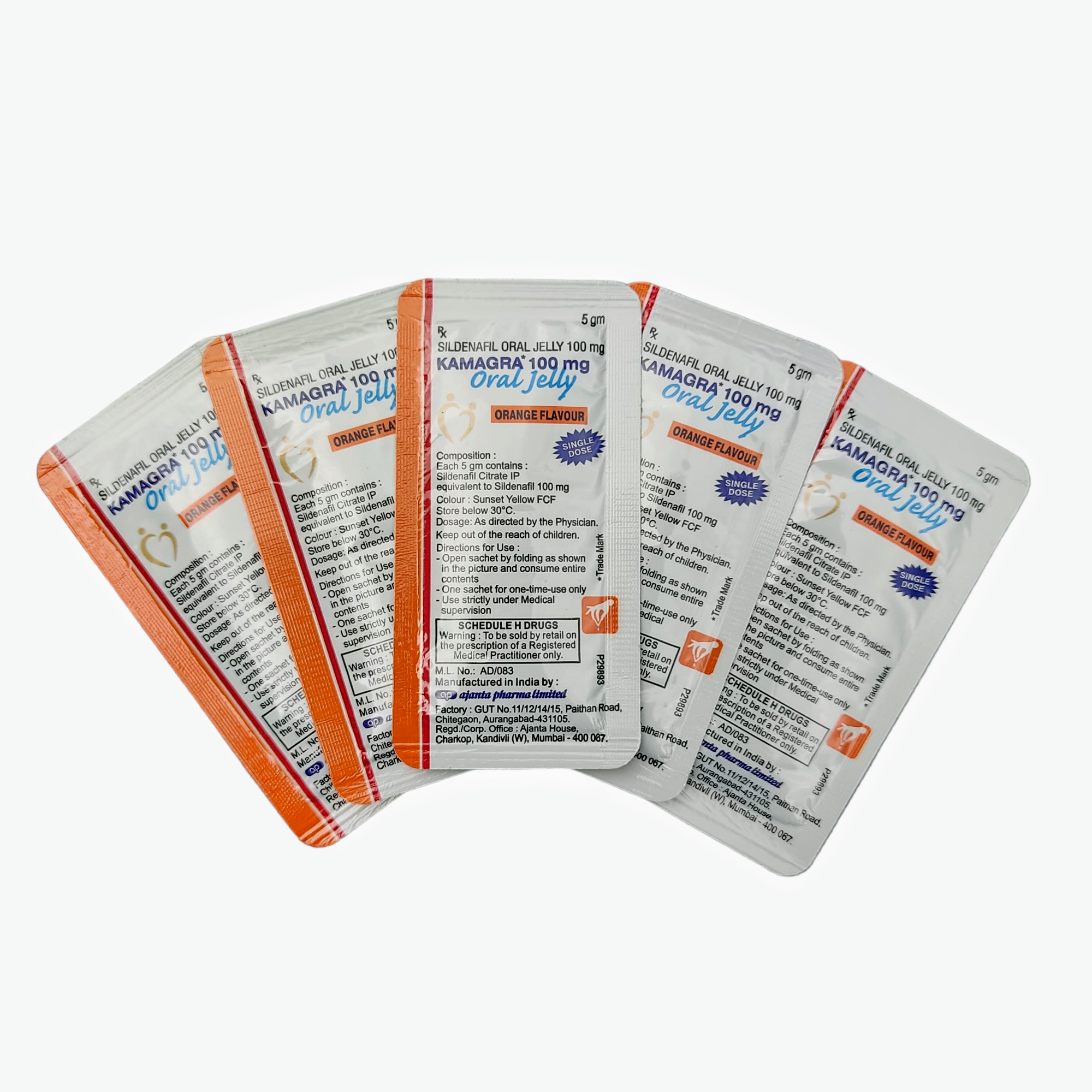 คามากร้าเจลลี่ แพ็ค 5 ซอง (Kamagra Oral Jelly)