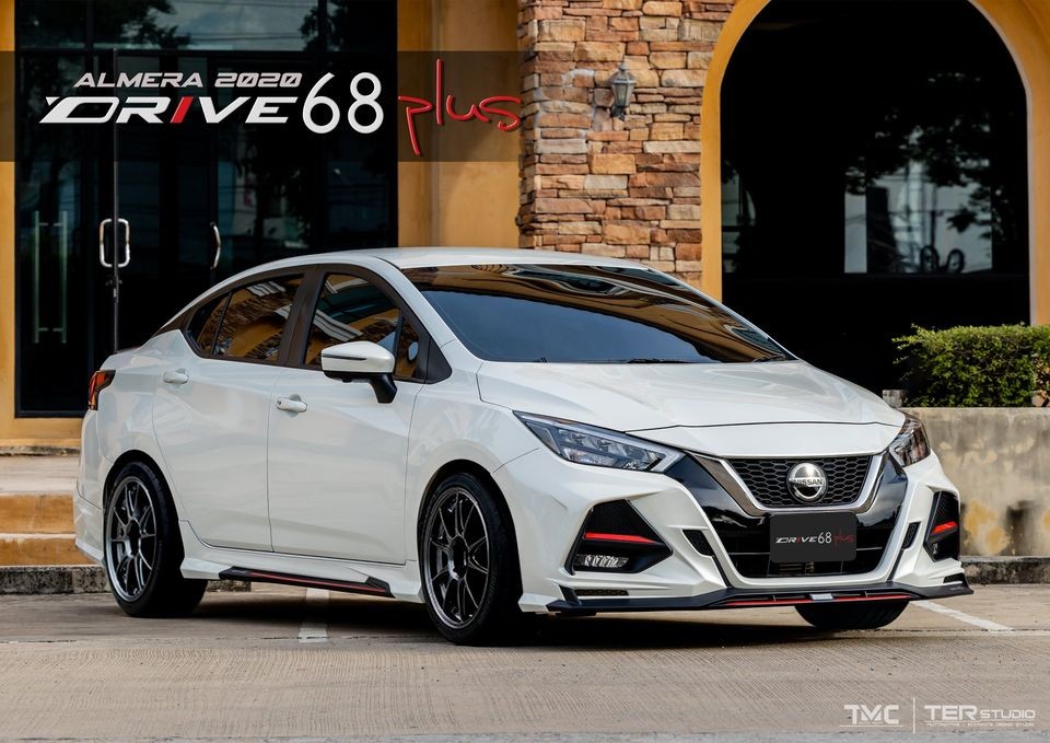 ชุดแต่ง ชุดสเกิร์ต Nissan Almera 2020 ทรง DRIVE 68 PLUS