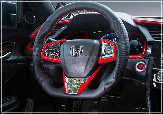 คิ้วแต่งพวงมาลัย 3 ชิ้น CIVIC FC ปี 2016-2022