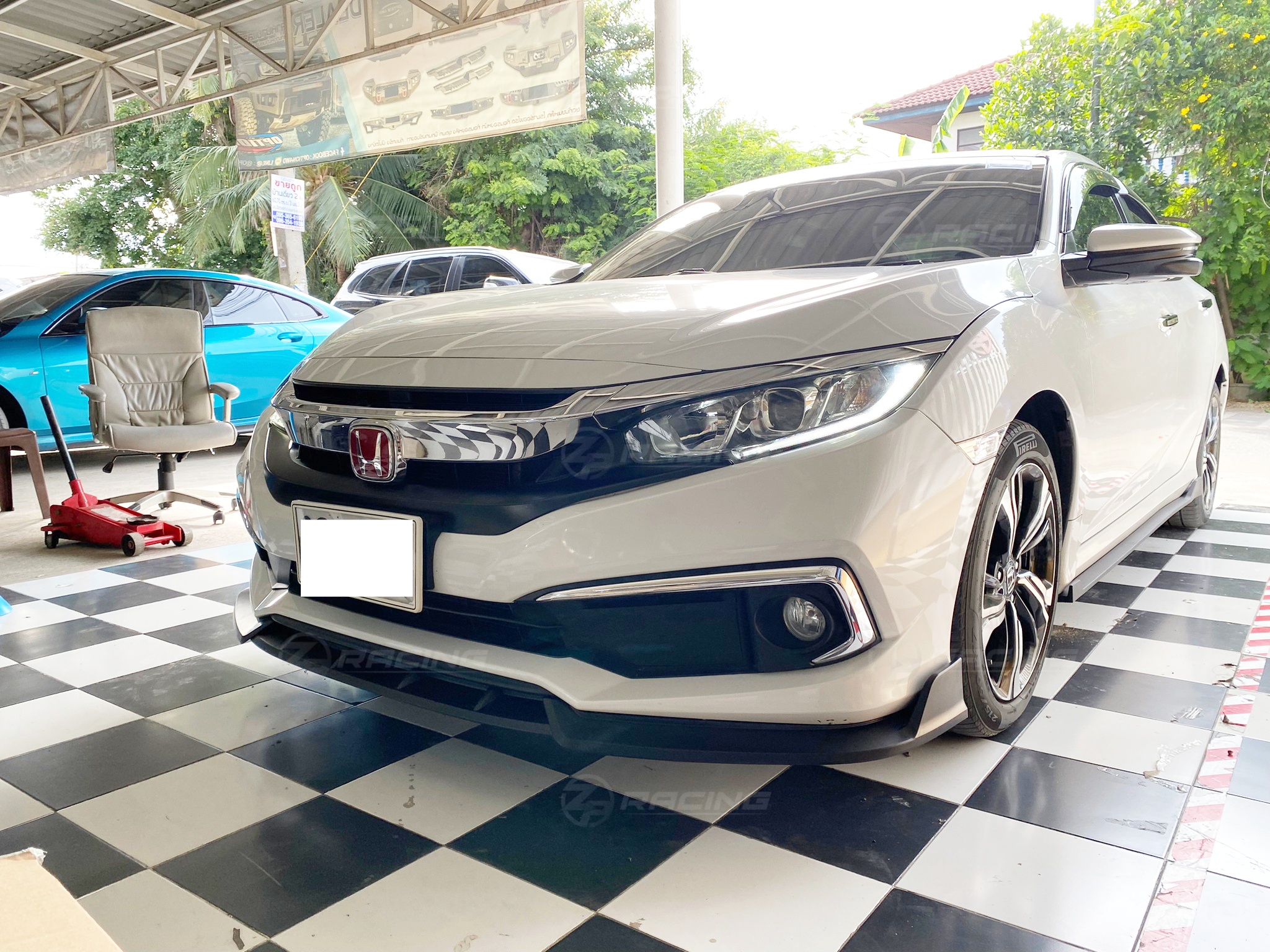 ลิ้นหน้า ลิ้นกันชนหน้า ลิ้นต่อกันชน Civic FC V.2 สำหรับปี 2019-2022