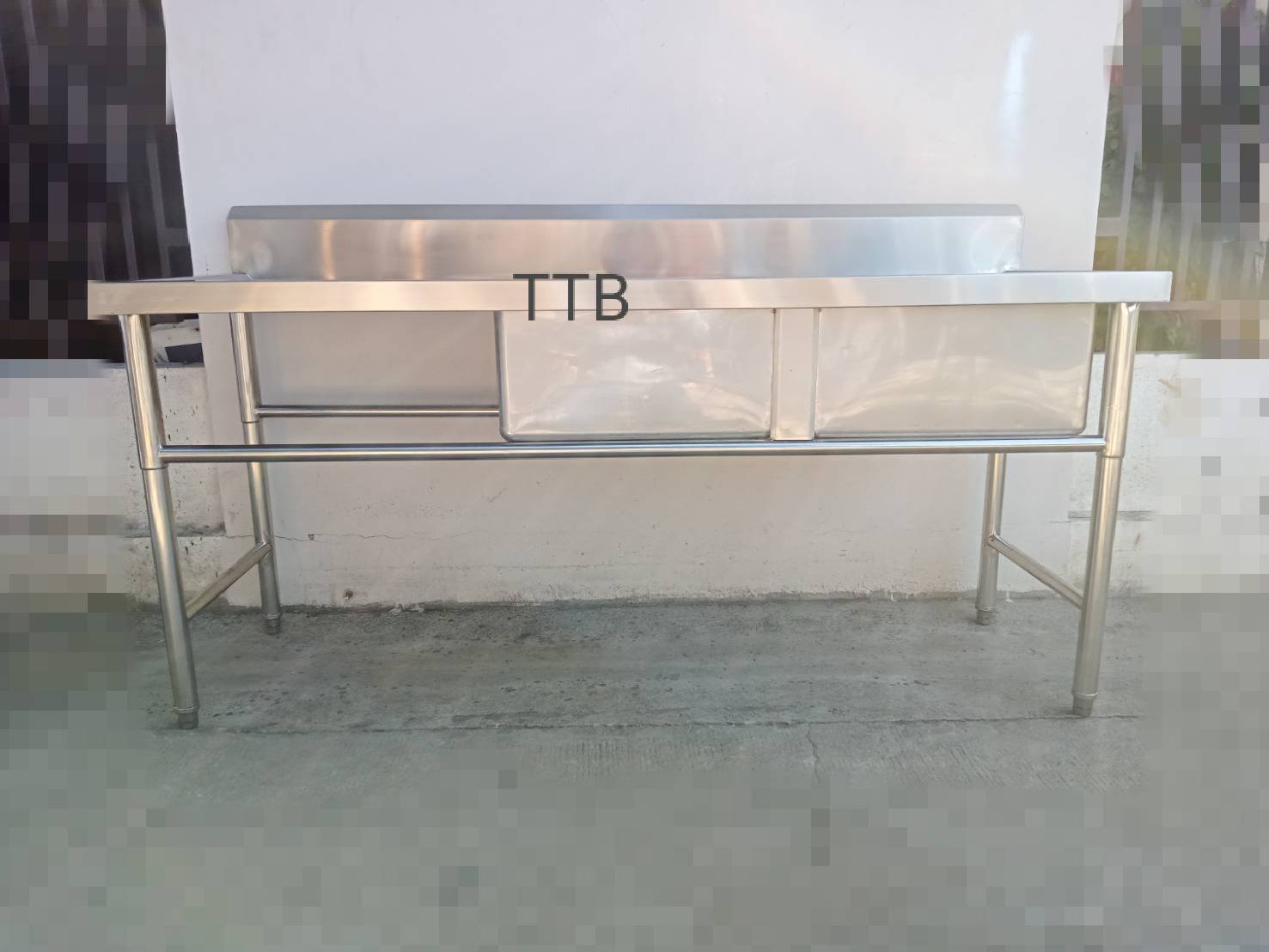 ซิงค์ล้างจานสแตนเลส 2 หลุมลึกพิเศษที่พักจาน รุ่น: SWSCD-186580HL