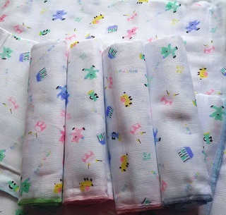 ผ้าอ้อมมัสลินแบมบู 29x29" แพ็ค 6 ผืน