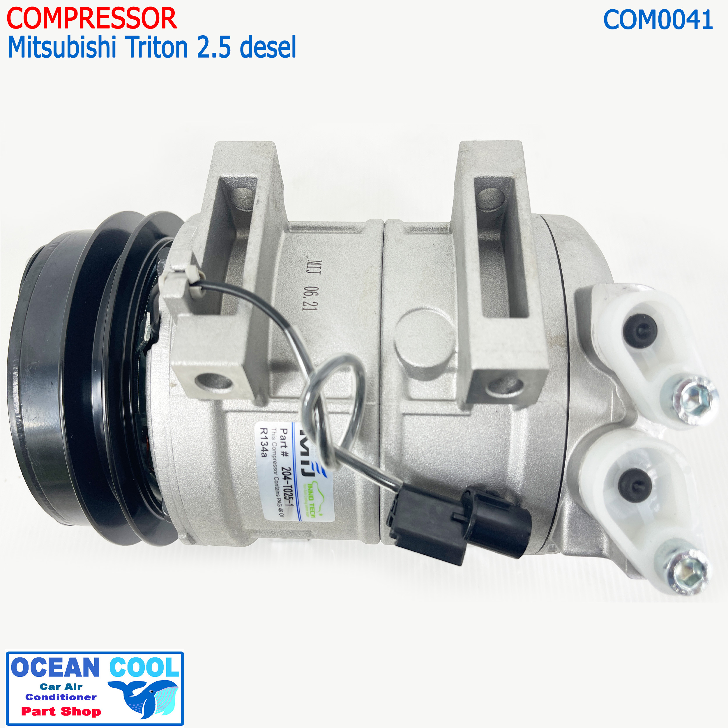 คอมเพรสเซอร์ ไทรทัน เครื่อง 2.5 ดีเซล 2005 - 2014 COM0041 Compressor Mitsubishi Triton 2.5 desel คอมเพลสเซอร์ มิตซูบิชิ ไททัน คอม คอมแอร์รถยนต์ คอมแอร์