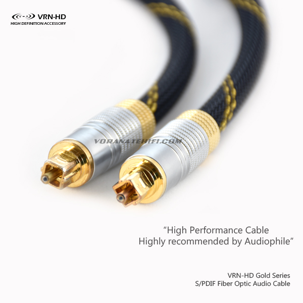 TOS-G3.0 Gold Series Optical Digital Toslink SPDIF Audio Cable 3.0m