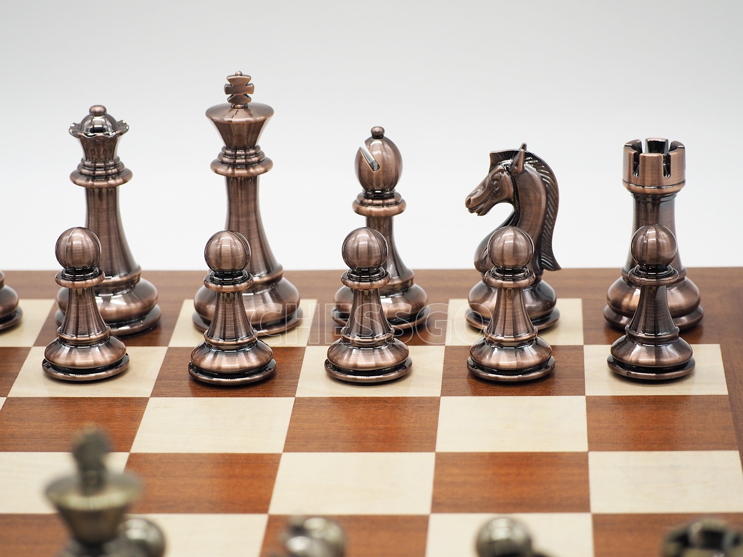 ชุดหมากรุกสากลไม้2(ตัวmetal)