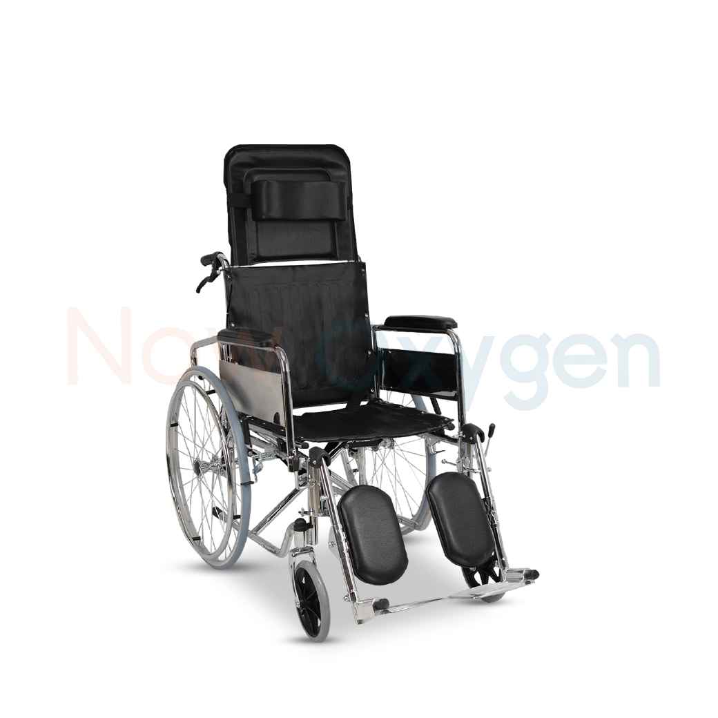 รถเข็นแมนนวล รุ่นพนักพิงสูง ปรับเอนนอน ปรับเหยียดขา ( Strong Manual High Back ) รับประกัน 1 ปี