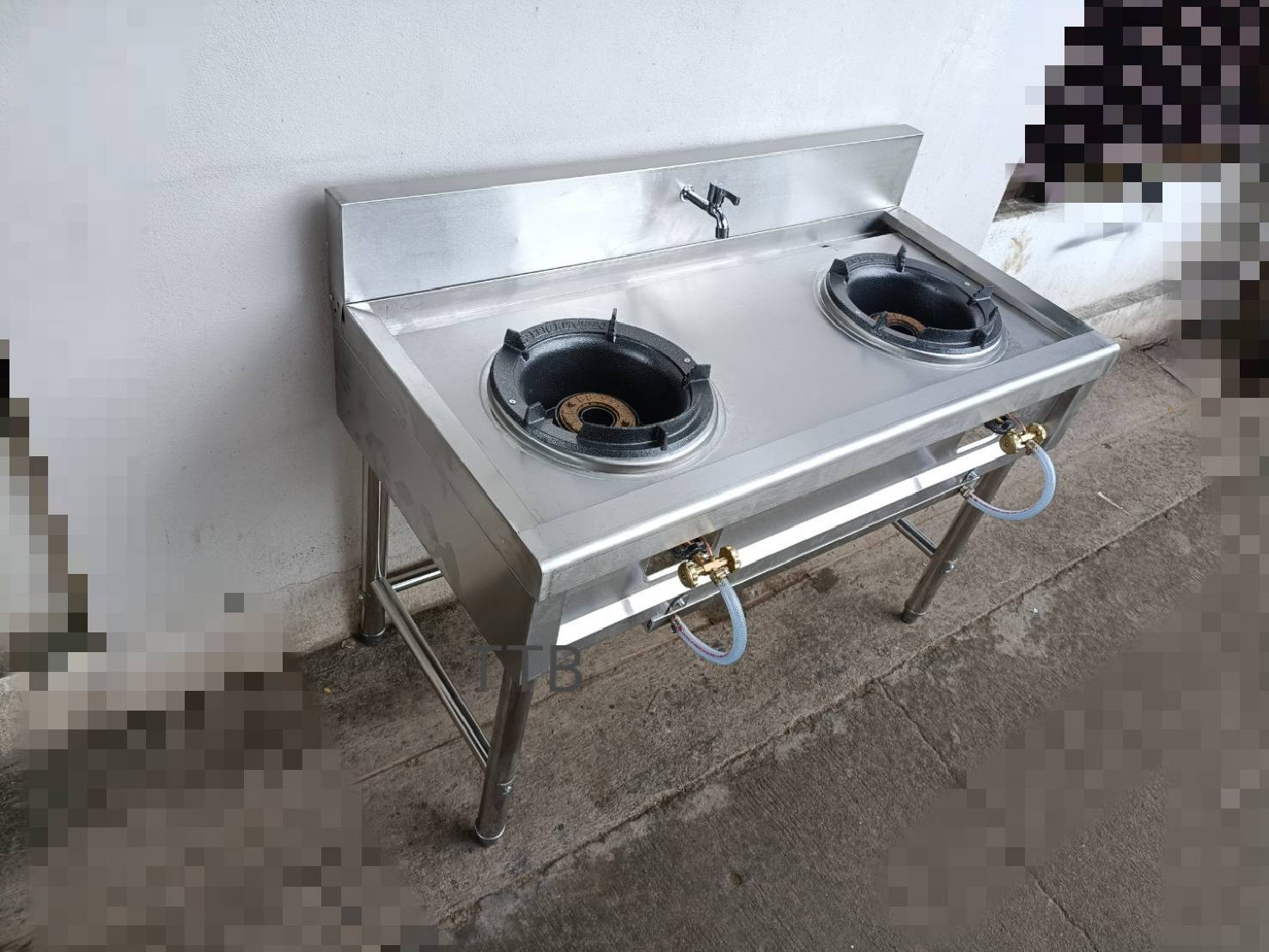 เตาไทยสแตนเลสแบบ 2 หัว KB8 รุ่น : ER-126080N