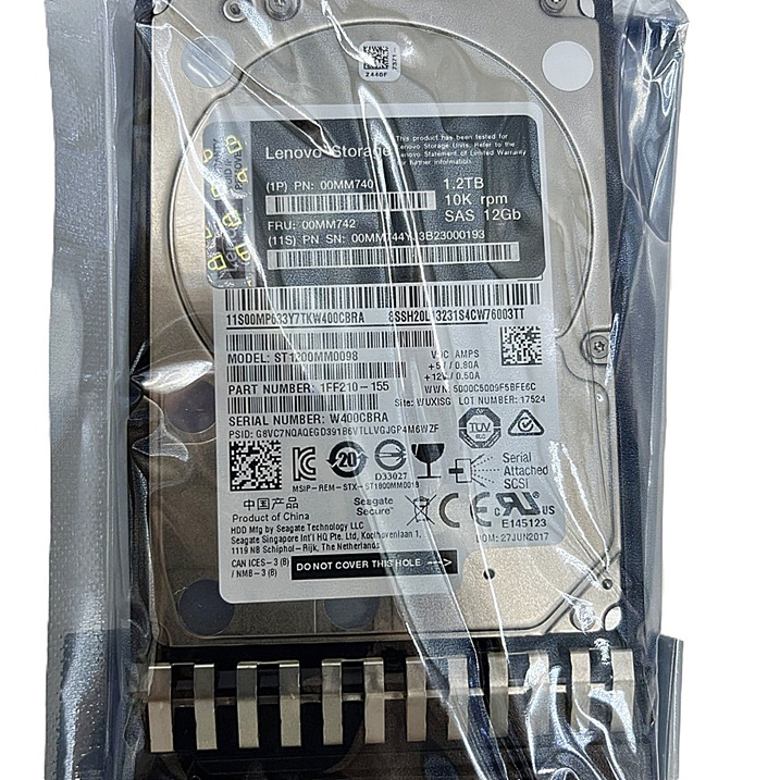 Lenovo 00MM740, 00MM742, AT1Q [TorCompTH ขาย จำหน่าย ราคา] Lenovo Storage 1.2TB 10K 2.5" SAS HDD (SED) for Lenovo E1024/S2200/S3200 Storage