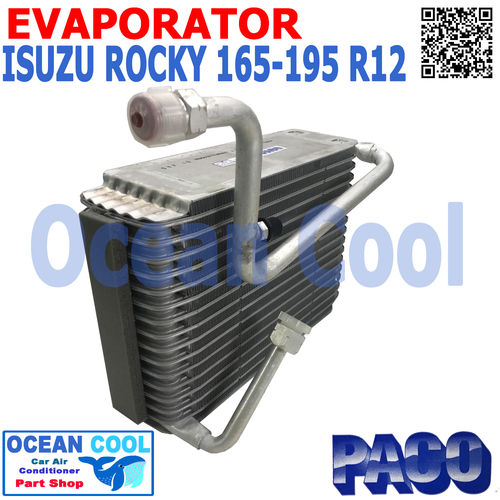 คอยล์เย็น อีซูสุ ร๊อกกี้ น้ำยา R12 EVA0064 Evaporator Isuzu Rocky 165 - 195 R12 paco ตู้แอร์ คอยเย็น อะไหล่ แอร์ รถย