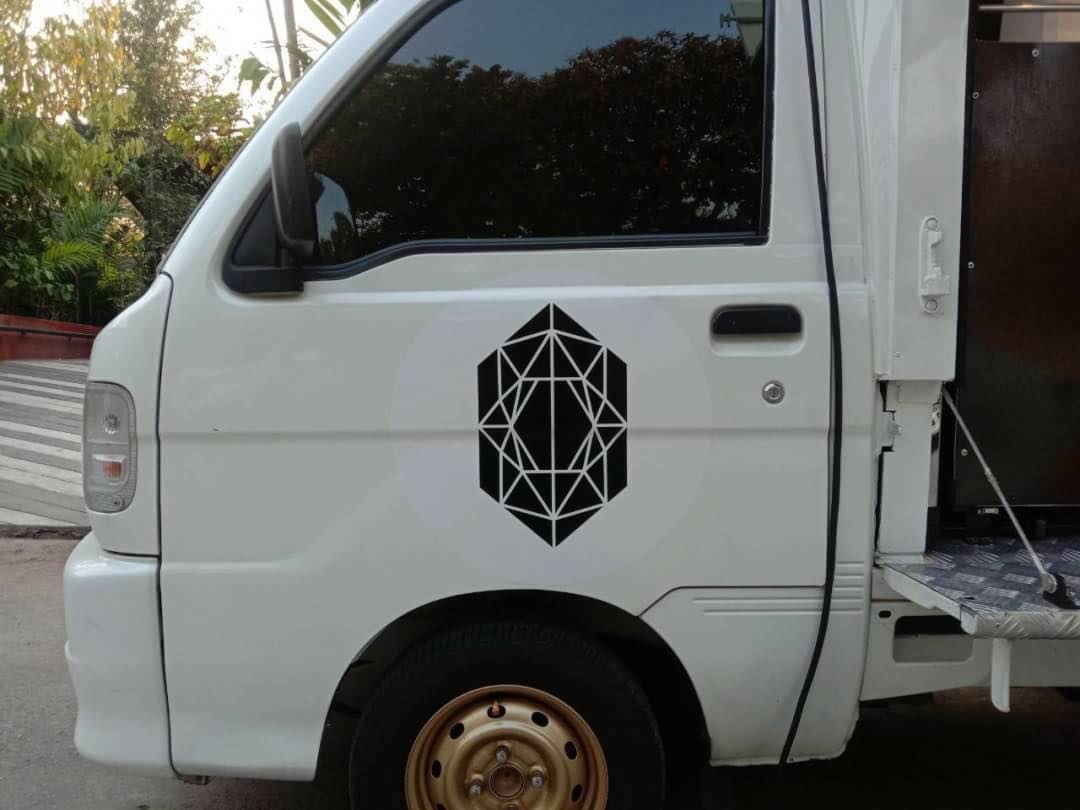 ป้ายสติกเกอร์ติดรถยนต์ RED DIAMOND SPECIALTY COFFEE