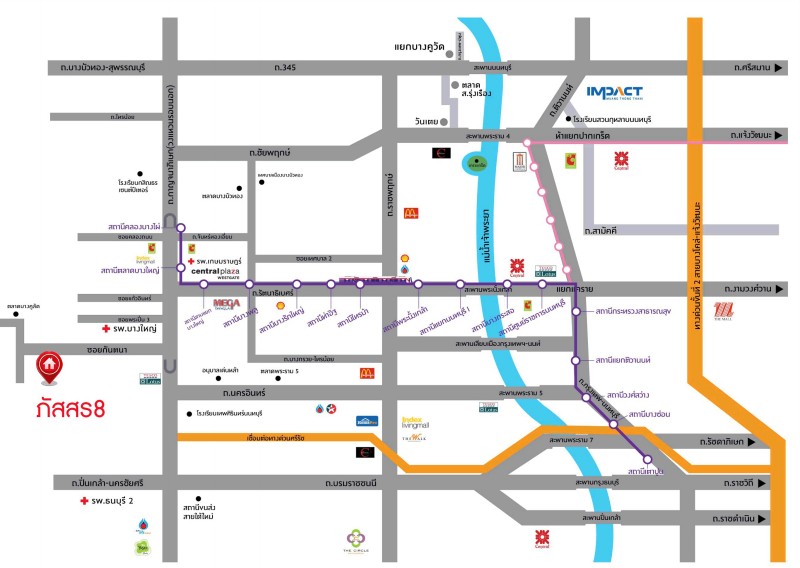 ขายบ้านเดี่ยว ย่าน บางใหญ่ บางคูลัด วัดพระเงิน วัดส้มเกลี้ยง กันตนา : ม.ภัสสร8 บางใหญ่-กันตนา Baan Patsorn 8 : 2 ชั้น 51.9 ตร.วา