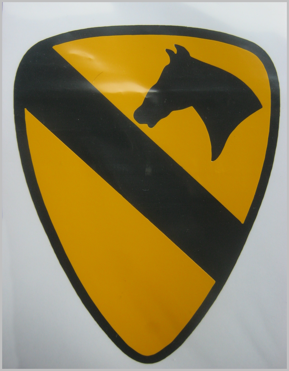 สติกเกอร์ อาร์มม้าอากาศ 1st Cav Div สีสะท้อนแสง